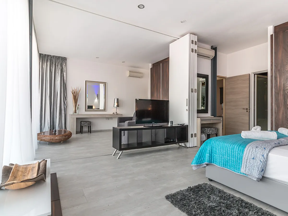 Sea-View Suite — a separate living room and bedroom